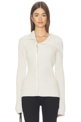 Rib Zip Knit