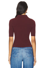 Ginny Short Sleeve Johnny Collar Top