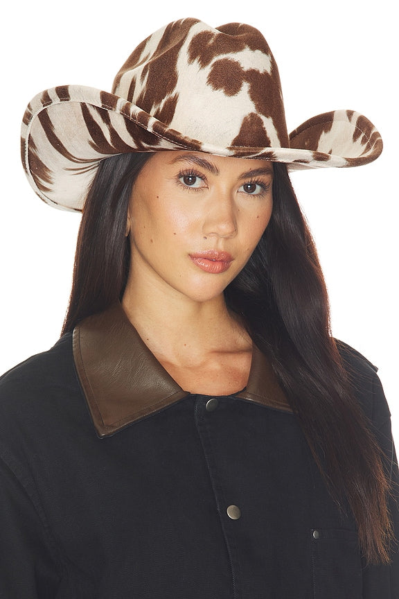Cow Print Cowboy Hat