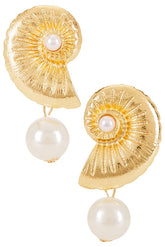Shell Pearl Drop Earring