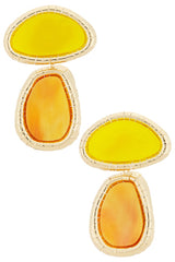 Vibrantglassy Stone Earrings