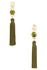 Bead Details Tassel Earrings
