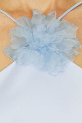 Halter Slip Gown With Flower