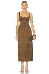 Pleated Bustier Dress