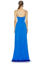 Fitted Sheath Dress With Removable Train