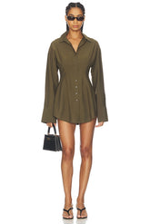 Charitie Button Up Mini Dress