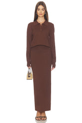 Emahlee Knit Maxi Skirt Set