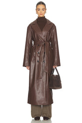 Carey Faux Leather Trench