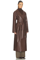 Carey Faux Leather Trench