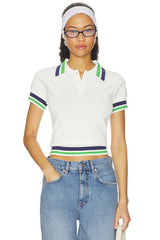 Hazel Knit Polo Top