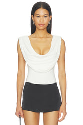 x Blake Evin Rian Drape Bodysuit