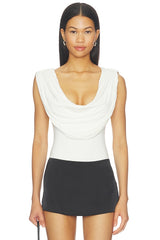 x Blake Evin Rian Drape Bodysuit