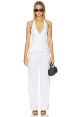 Linen Halter Neck Top