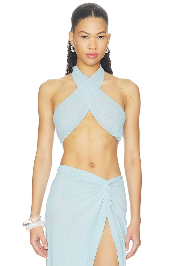 Lyra Burnout Velvet Top