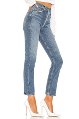 Riley High Rise Straight Crop Jeans
