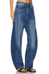 Luna Pieced High Rise Curved Taper Jeans