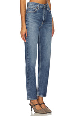 90s Pinch Waist High Rise Straight Jeans