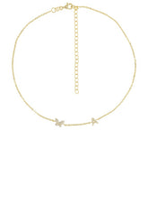 Pave Butterfly Initial Choker
