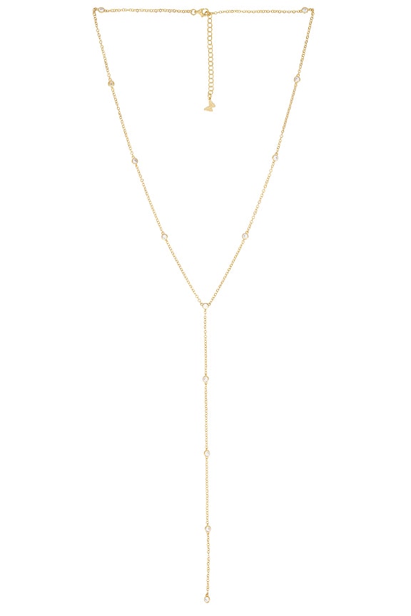 Bezel Station Lariat Necklace