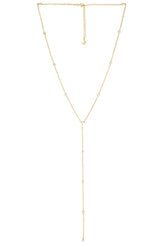 Bezel Station Lariat Necklace