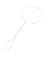Cz Multi-shape Stone Hand Chain Bracelet