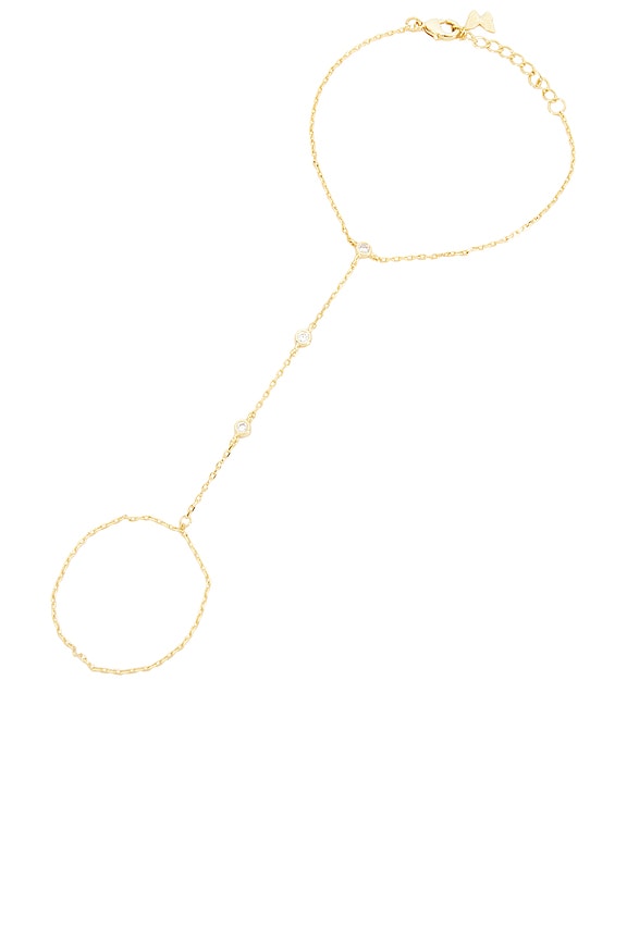 Dainty Cz Bezel Hand Chain