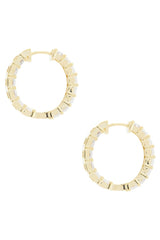 Baguette Hoop Earring