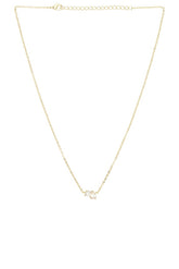 Cz Princess Cut X Baguette Pendant Necklace