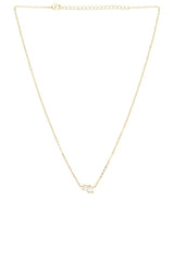 Cz Princess Cut X Baguette Pendant Necklace