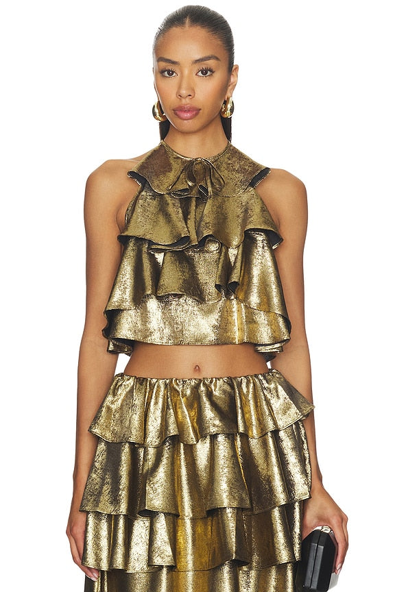 Bodil Ruffle Top