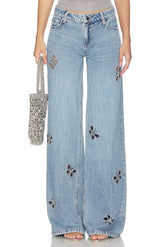 Amazing Embellished Cutout Jean