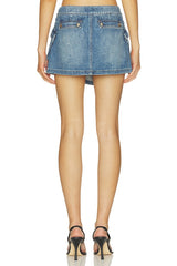 Brandy Denim Cargo Mini Skirt