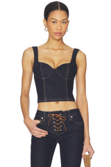 Ava Sweetheart Denim Bustier