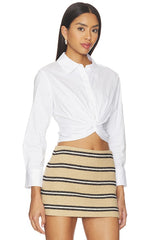 Phebe Twist Longesleeve Cropped Blouse
