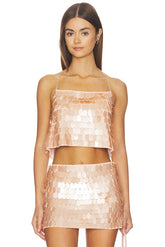 Grazi Paillette Spaghetti Strap Top