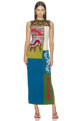 Lasso Patchwork Knit Dress