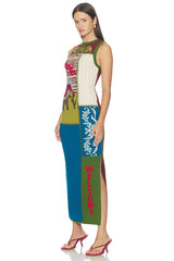 Lasso Patchwork Knit Dress