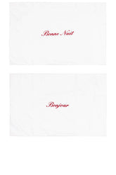 Bonjour & Bonne Nuit Pillowcase Set