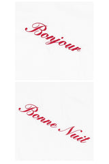 Bonjour & Bonne Nuit Pillowcase Set