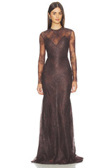 Long Sleeve Lace Gown