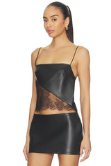 Camisole Leather Lace Top