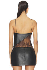 Camisole Leather Lace Top