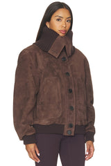 Suede Bomber Jacket