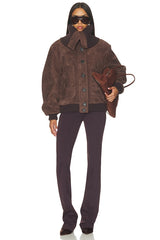 Suede Bomber Jacket