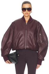 Leather Bomber Jacket