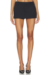 Mid Rise Mini Skort With Side Slit Zippers