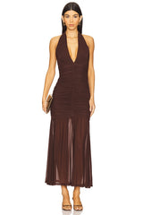 x REVOLVE Sephera Halter Mesh Midi Dress