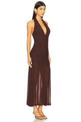 x REVOLVE Sephera Halter Mesh Midi Dress