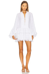 Antonia Lace Trim Mini Dress