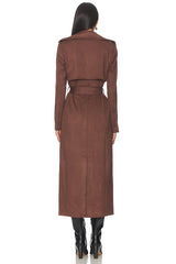 Kira Faux Suede Trench Coat